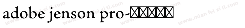 adobe jenson pro字体转换